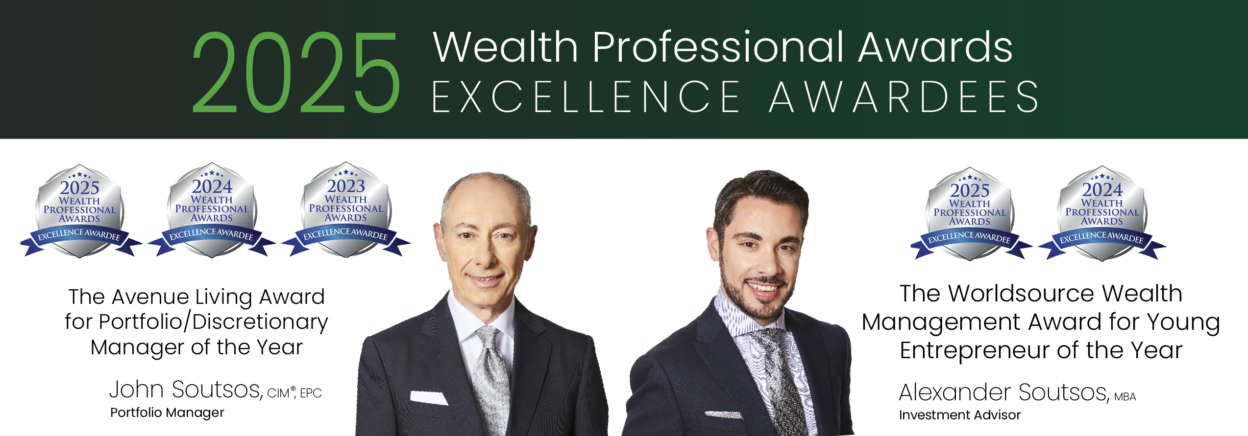 John and Alex Soutsos have won many awards