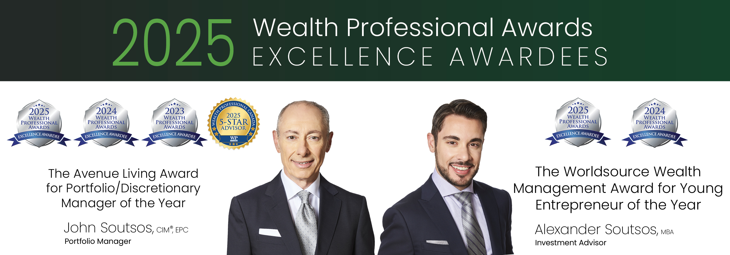 John and Alex Soutsos have won many awards